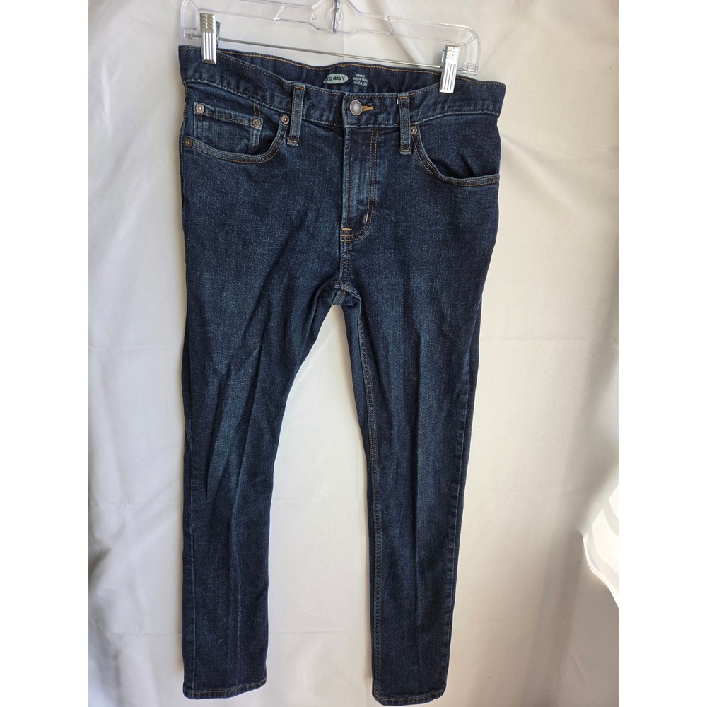Old Navy Skinny Jeans Mens Dark Blue Dark Skinny Mid Skinny